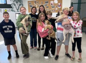 The Junior FOTAS Club from Tall Pines STEM Academy is learning about proper pet care.